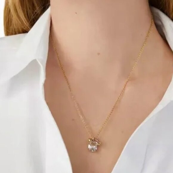 Kate Spade X Disney NWT Minnie Mouse Pendant Necklace with Dust bag - Picture 2 of 6